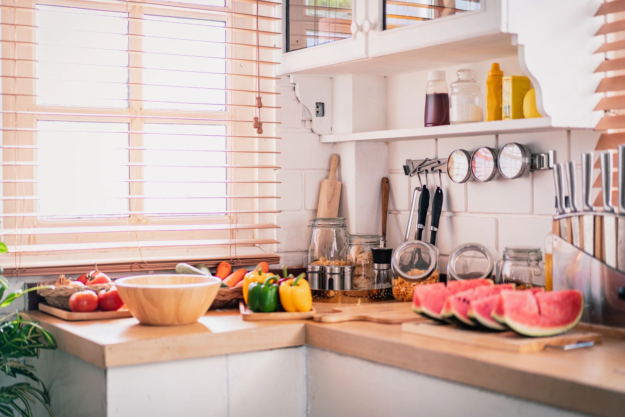 Clean kitchen with natural light