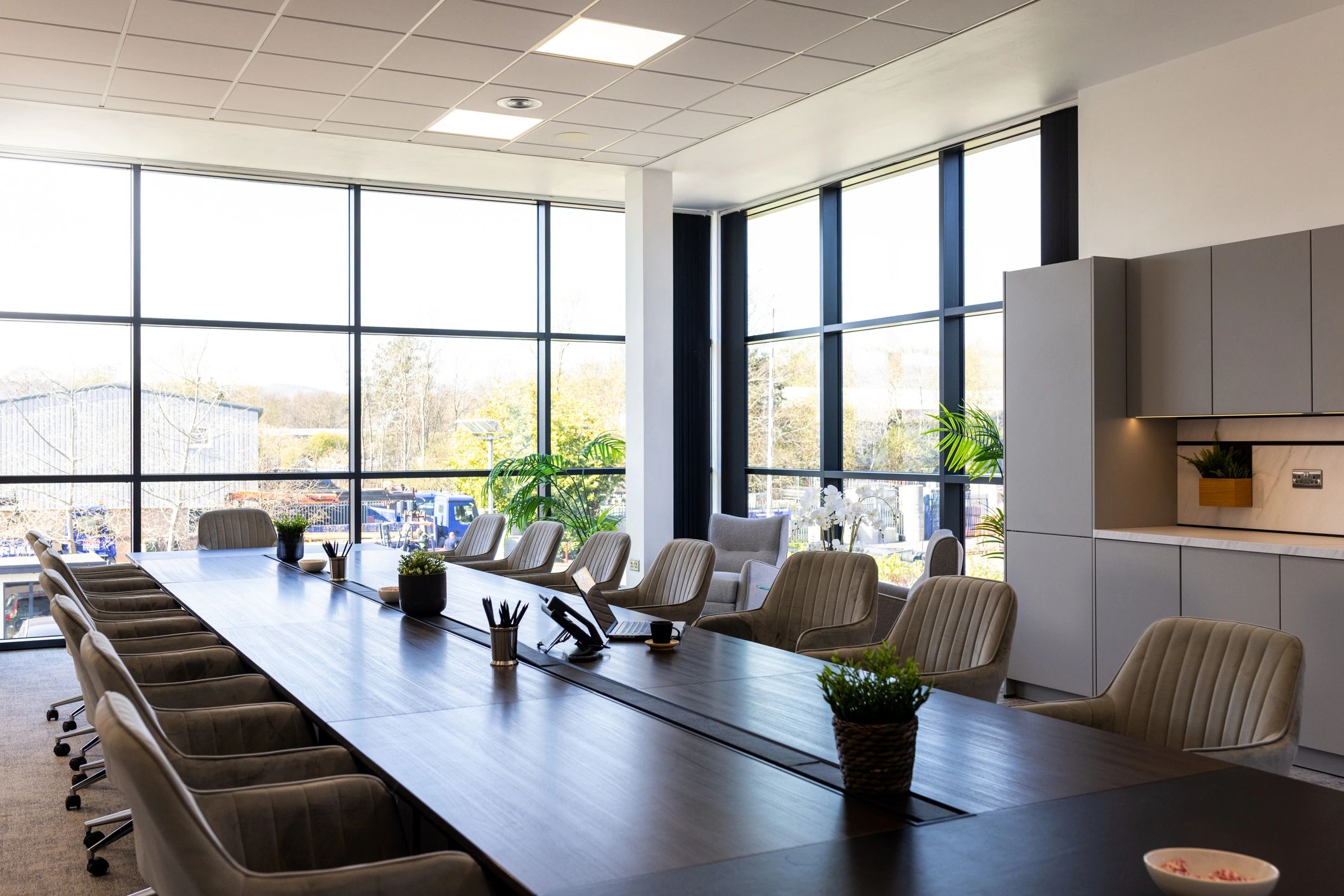 Clean professional conference room